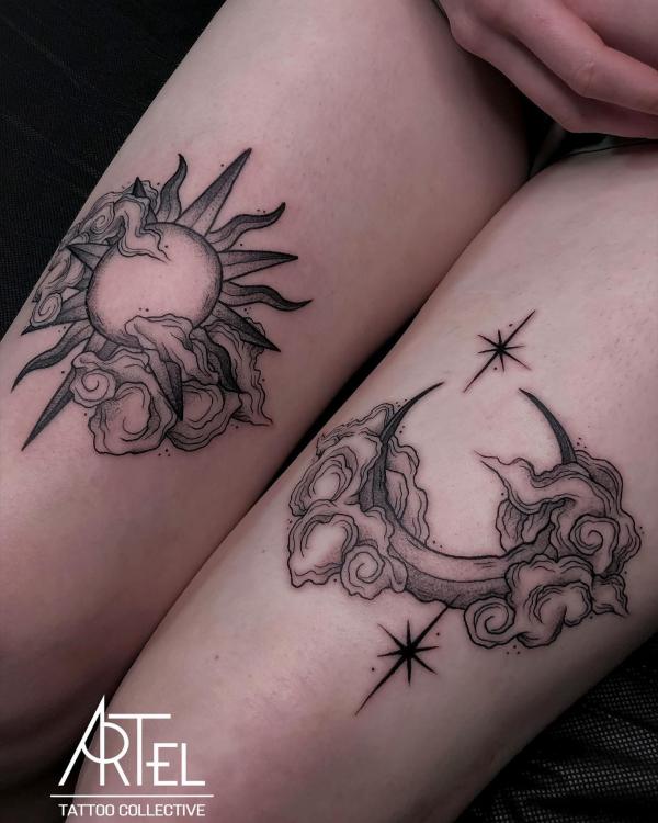 Moon and Stars Tattoos for Sky Lovers