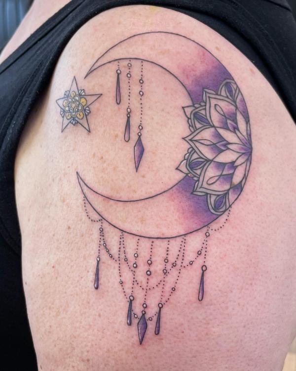 Moon and Stars Tattoos for Sky Lovers