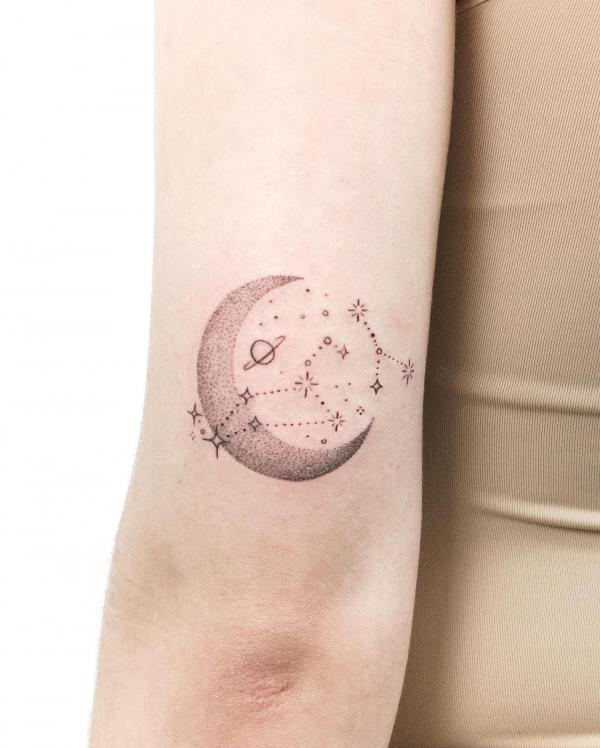 Moon and Stars Tattoos for Sky Lovers