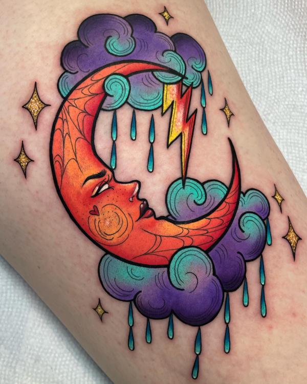 Moon and Stars Tattoos for Sky Lovers