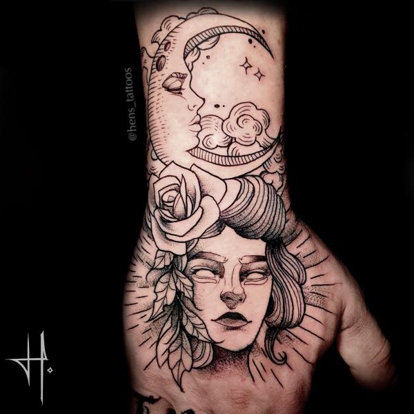 Moon and Stars Tattoos for Sky Lovers