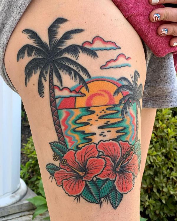 Palm Tree Tattoos: Symbolism and Style of a Tropical Icon