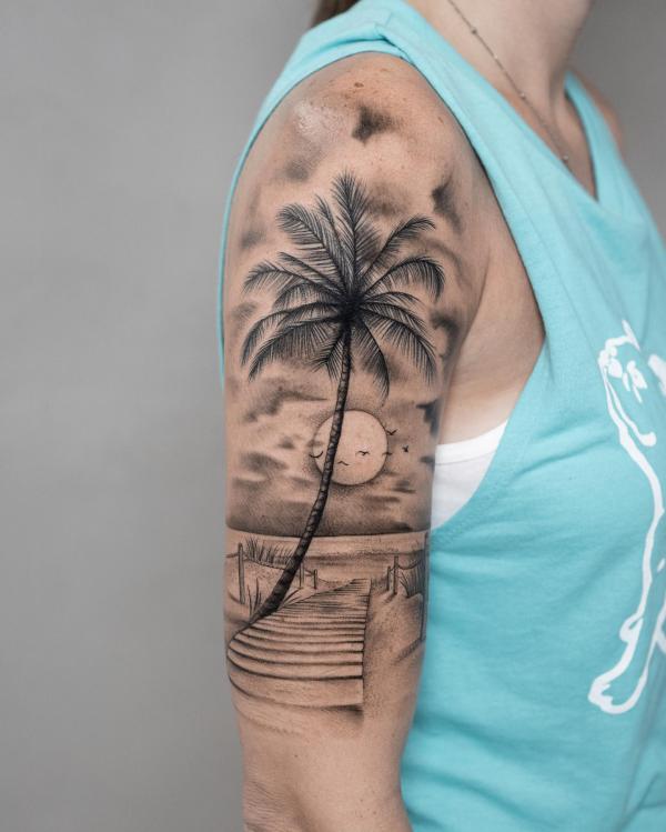 Palm Tree Tattoos: Symbolism and Style of a Tropical Icon