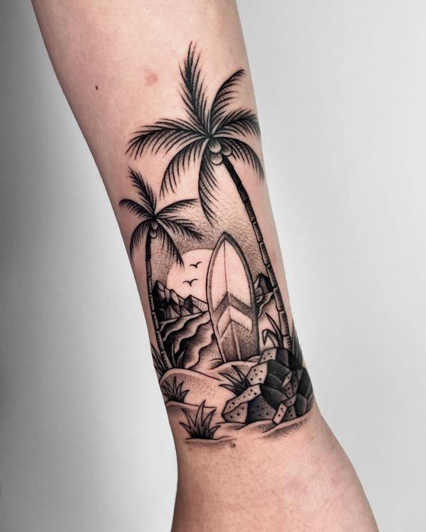 Palm Tree Tattoos: Symbolism and Style of a Tropical Icon