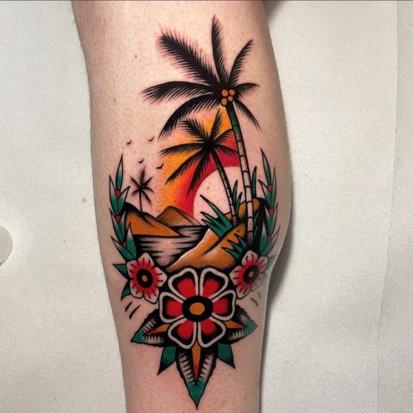 Palm Tree Tattoos: Symbolism and Style of a Tropical Icon