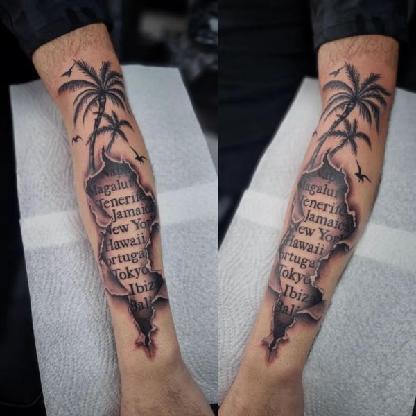 Palm Tree Tattoos: Symbolism and Style of a Tropical Icon