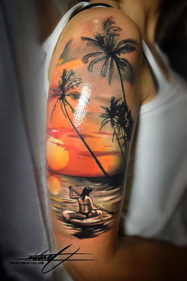 Palm Tree Tattoos: Symbolism and Style of a Tropical Icon