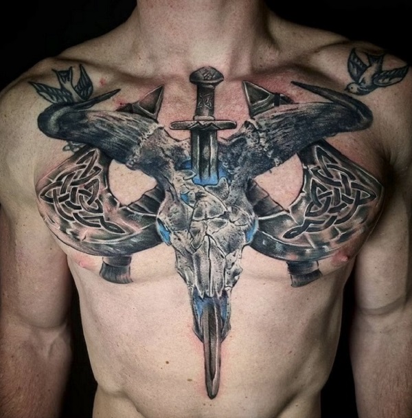 50+ Meaningful Bull Skull Tattoo Designs