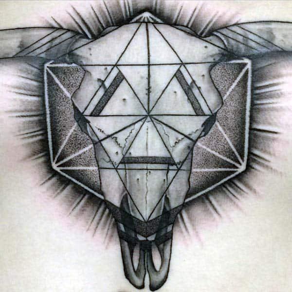50+ Meaningful Bull Skull Tattoo Designs