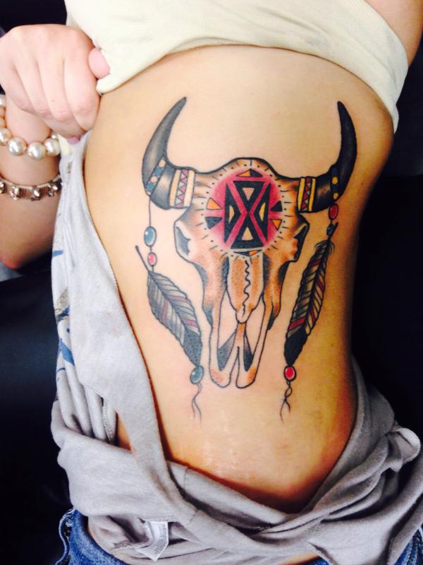 50+ Meaningful Bull Skull Tattoo Designs