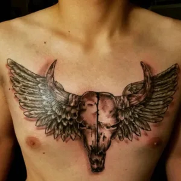 50+ Meaningful Bull Skull Tattoo Designs