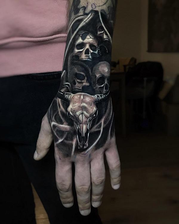 50+ Meaningful Bull Skull Tattoo Designs