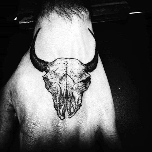 50+ Meaningful Bull Skull Tattoo Designs