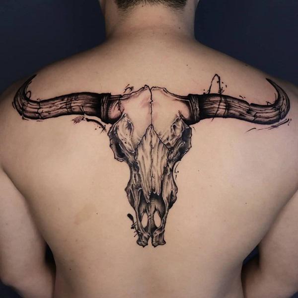 50+ Meaningful Bull Skull Tattoo Designs