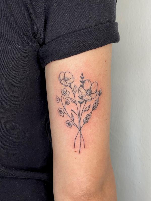 Violet Flower Tattoos: Embodying Beauty, Symbolism, and Enchantment