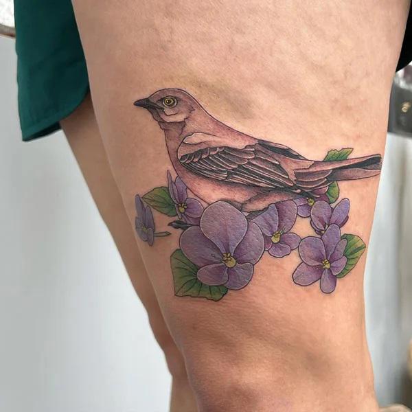 Violet Flower Tattoos: Embodying Beauty, Symbolism, and Enchantment