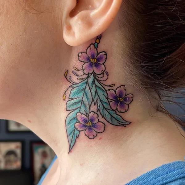 Violet Flower Tattoos: Embodying Beauty, Symbolism, and Enchantment