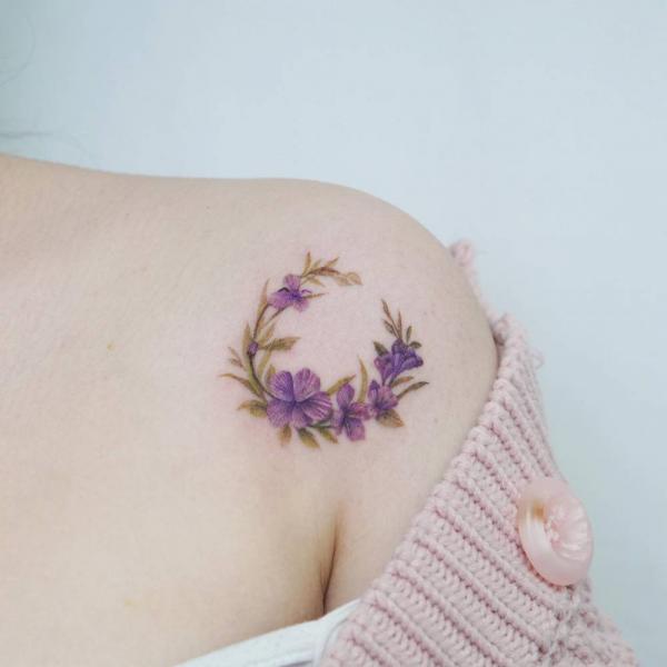 Violet Flower Tattoos: Embodying Beauty, Symbolism, and Enchantment