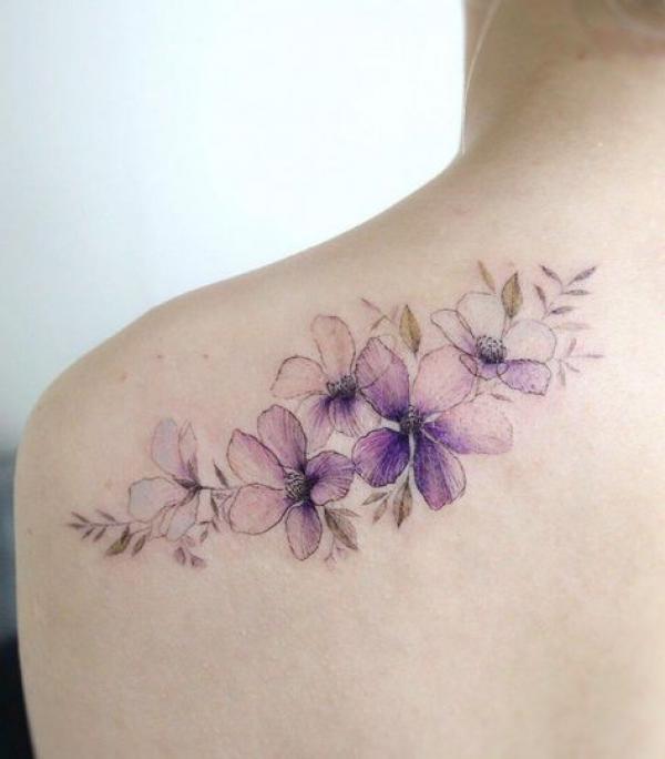 Violet Flower Tattoos: Embodying Beauty, Symbolism, and Enchantment