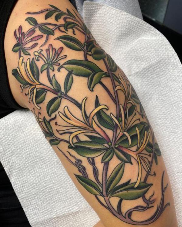 Honeysuckle Tattoos: Symbolism and Design Inspiration