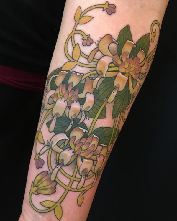 Honeysuckle Tattoos: Symbolism and Design Inspiration