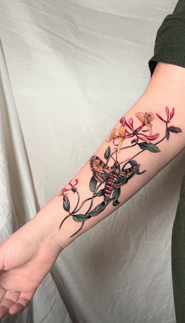Honeysuckle Tattoos: Symbolism and Design Inspiration