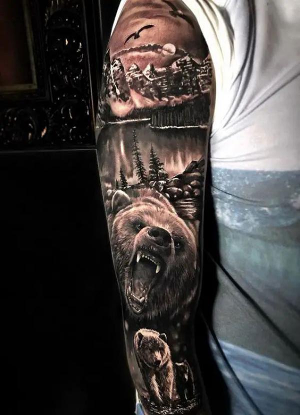 Grizzly Bear Tattoos: Symbolism and Design Ideas
