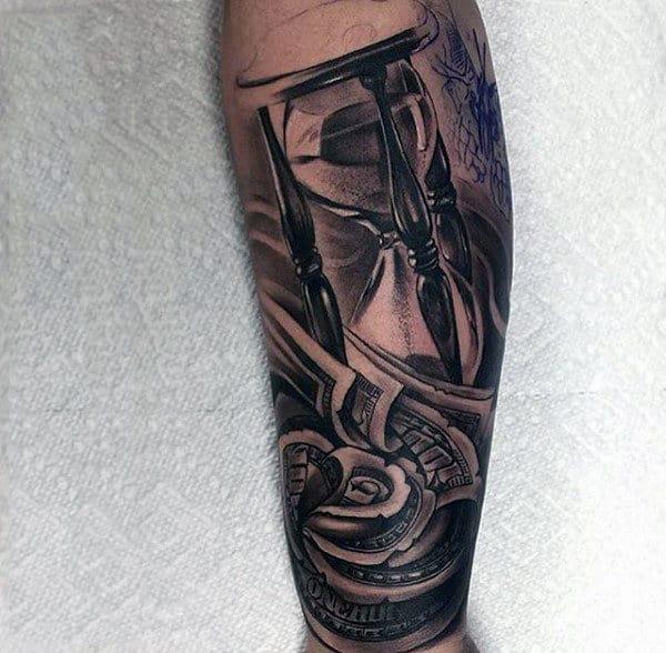 30 Striking Money Rose Tattoo Designs