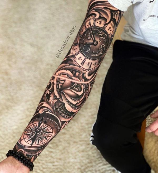 30 Striking Money Rose Tattoo Designs