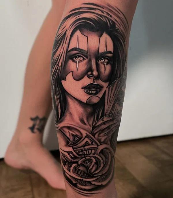 30 Striking Money Rose Tattoo Designs