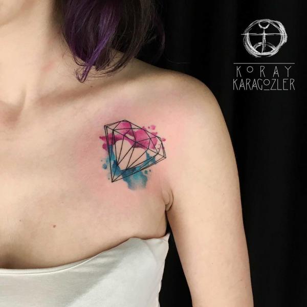 60 Inspiring Diamond Tattoo Designs and Their Meanings