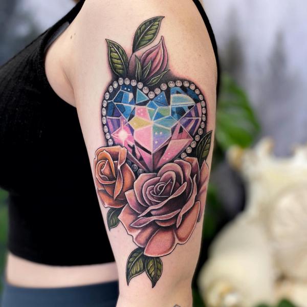 60 Inspiring Diamond Tattoo Designs and Their Meanings