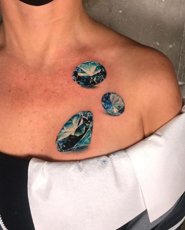 60 Inspiring Diamond Tattoo Designs and Their Meanings