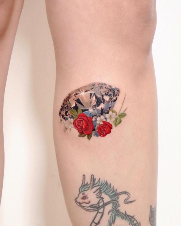60 Inspiring Diamond Tattoo Designs and Their Meanings