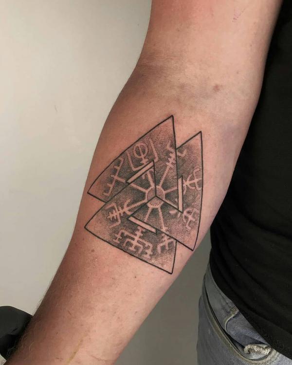 Valknut Tattoos: A Symbol of Viking Strength and Spirit