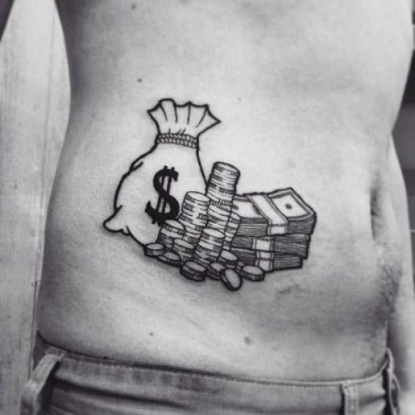 Money Bag Tattoos: Wealth, Ambition, and Artistry