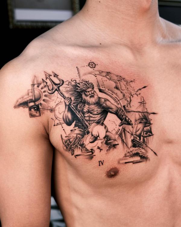 20 Poseidon Tattoo Ideas with Meaning