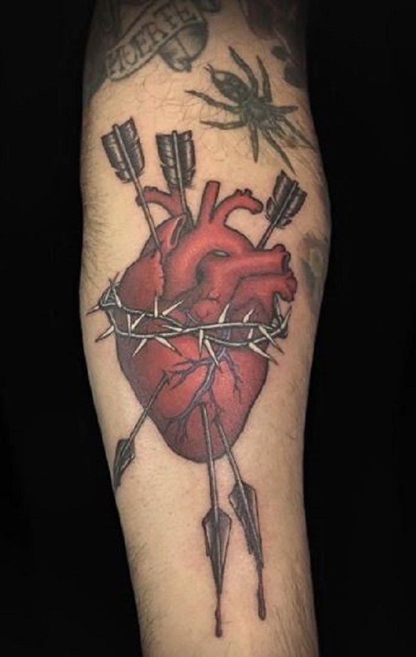 Barbed Wire Heart Tattoo: The Meaning and Designs