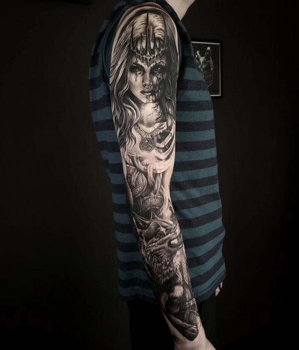Viking Fenrir Tattoo: Meaning and Designs