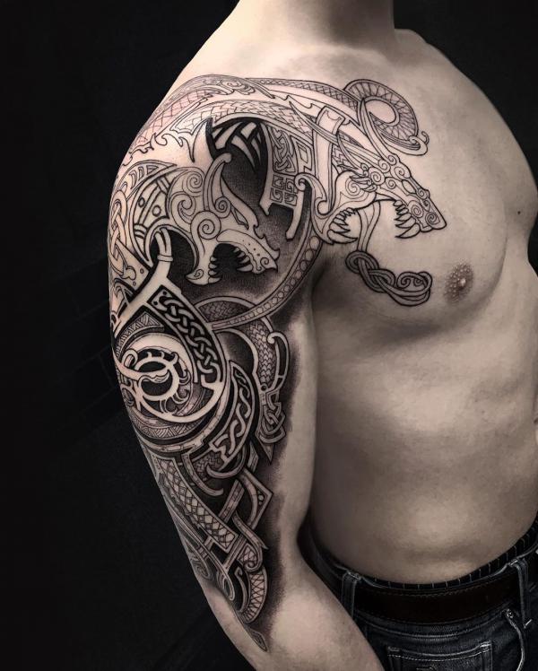 Viking Fenrir Tattoo: Meaning and Designs