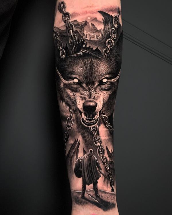 Viking Fenrir Tattoo: Meaning and Designs