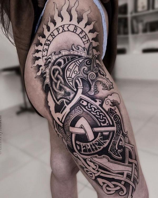 Viking Fenrir Tattoo: Meaning and Designs