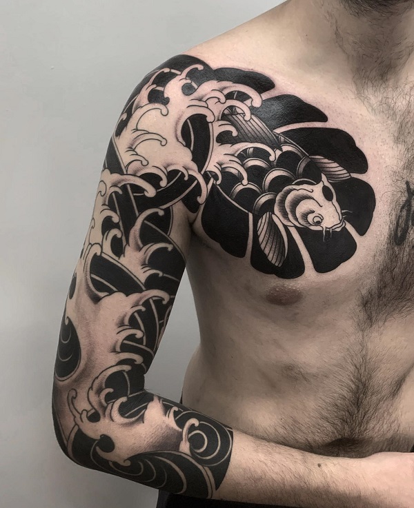 Japanese Wave Tattoo Designs with Meaning