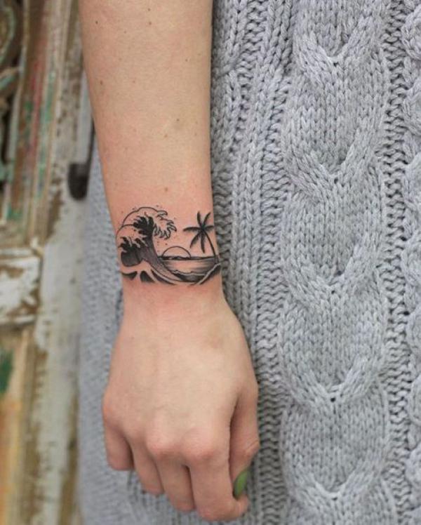 Japanese Wave Tattoo Designs with Meaning