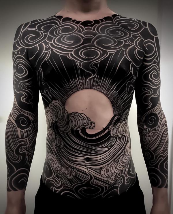 Japanese Wave Tattoo Designs with Meaning