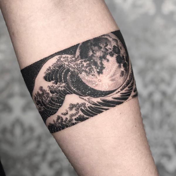 Japanese Wave Tattoo Designs with Meaning