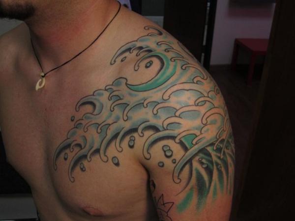 Japanese Wave Tattoo Designs with Meaning