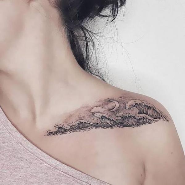 Japanese Wave Tattoo Designs with Meaning