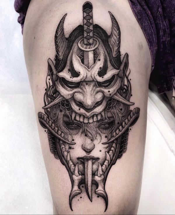 Oni Mask Tattoo: Unveiling the Mystique and Meaning