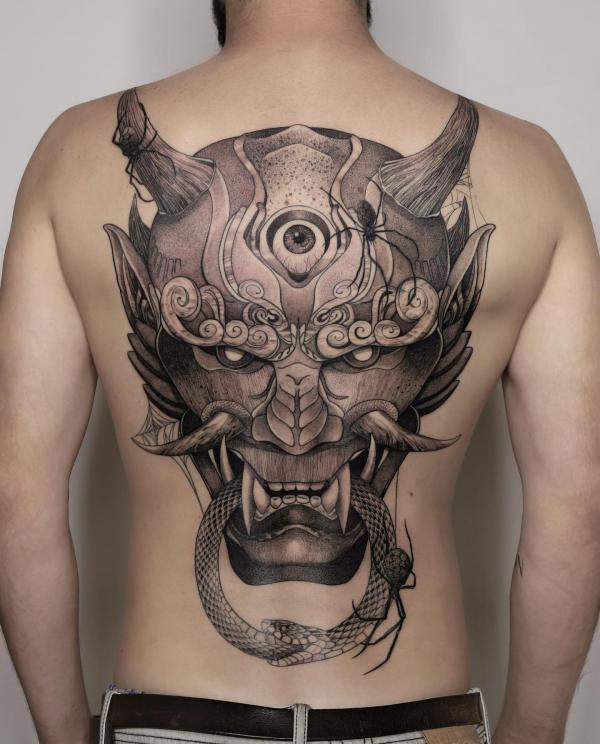 Oni Mask Tattoo: Unveiling the Mystique and Meaning